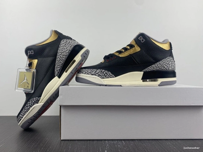 Reps LUCY WMNS Air Gold 3 Jordan Black CK9246-067 0726